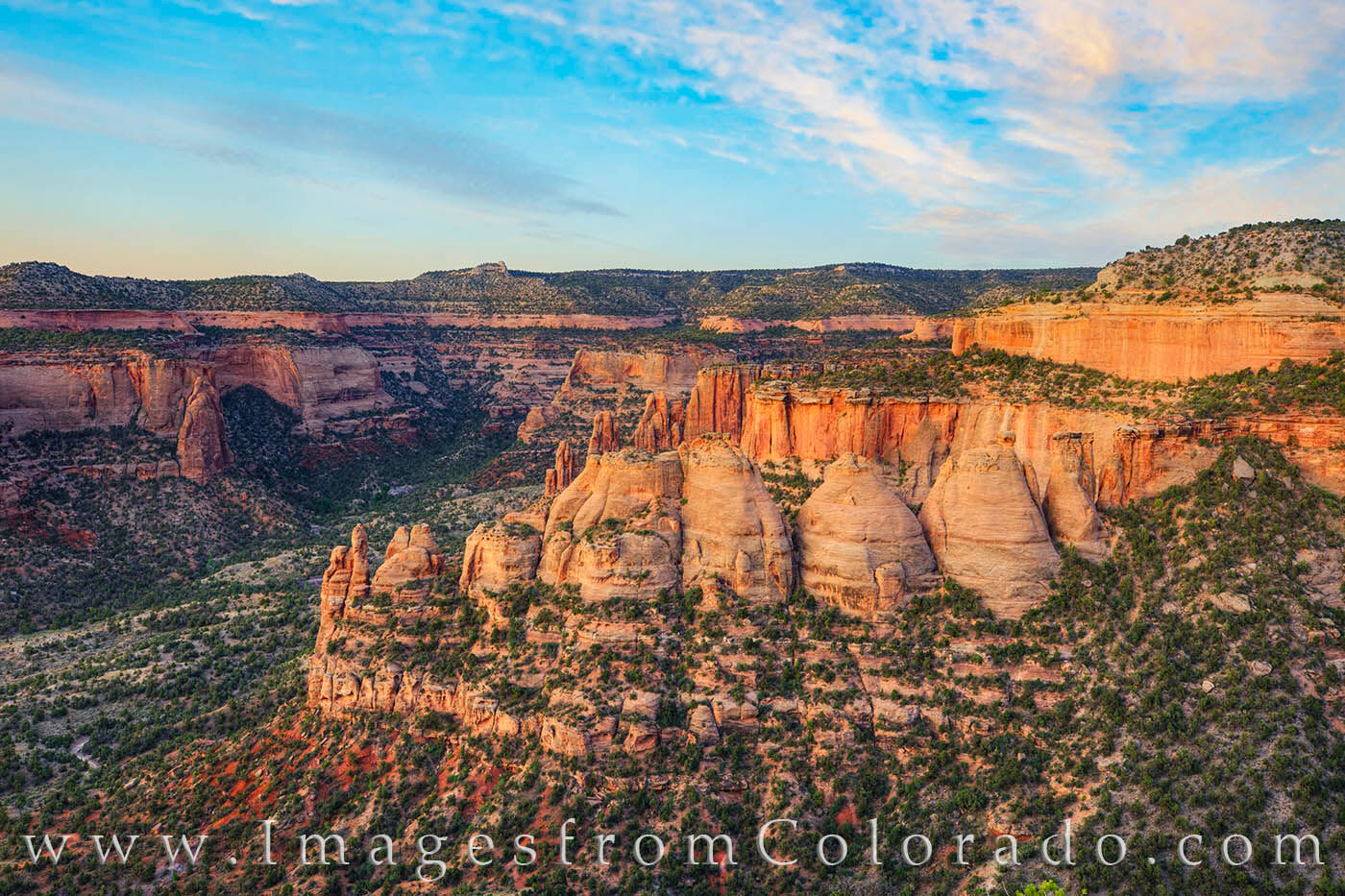 Coke Ovens Morning, Colorado National Monument 918-1 Just before sunrise, the soft pastel skies of western Colorado awaken over Colorado National Monument. This photograph shows...