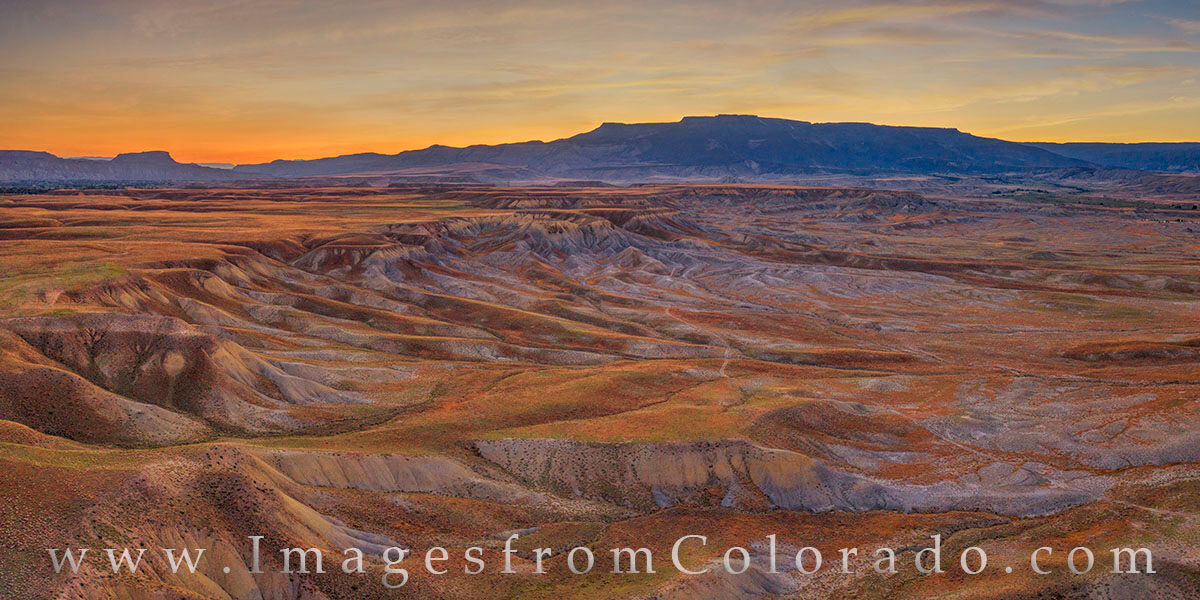 Grand Mesa before Sunrise Aerial Pano 709-1 This area of the western slope of Colorado is known as the Whitewater region. It sits to the west of the Grand Mesa in the Grand...