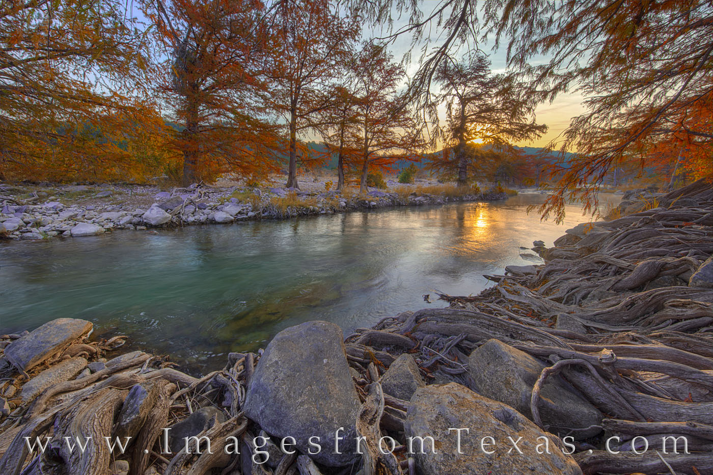 Hill Country Sunrise in Autumn 1117-1
