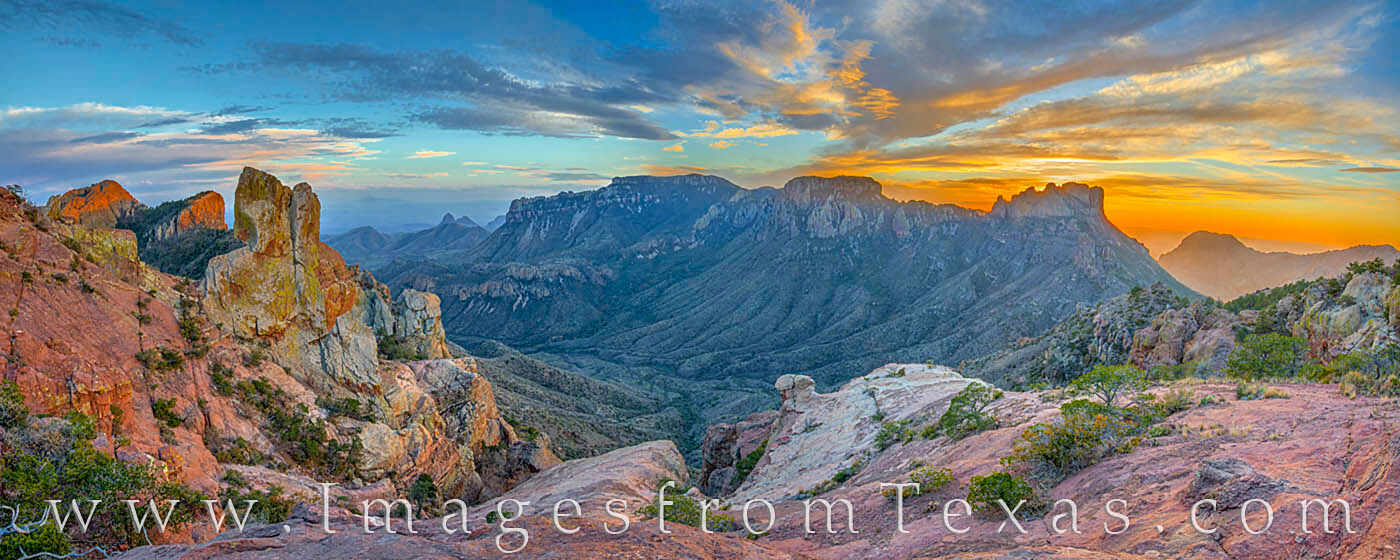 Lost Mine Panorama in Spring 317-1 One of my favorite places in Big Bend National Park is the top of the Lost Mine Trail. The views of Casa Grande and Juniper Canyon...