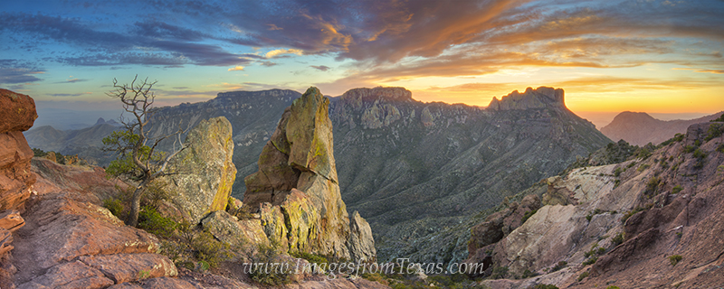 Lost Mine Trail Sunset Panorama 1 Big Bend The hike up the Lost Mine Trail in Big Bend National Park is a relatively easy 5 mile round trip. The first mile is a gradual...