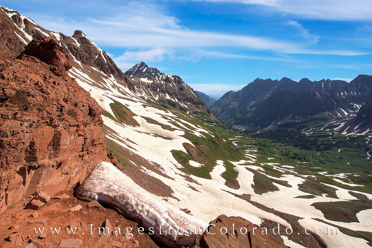 Maroon Bells from Maroon Pass 1 The Maroon Pass hike takes you up to 12,490’ as you trek from Crested Butte to Aspen or vice versa. The trail is only around...