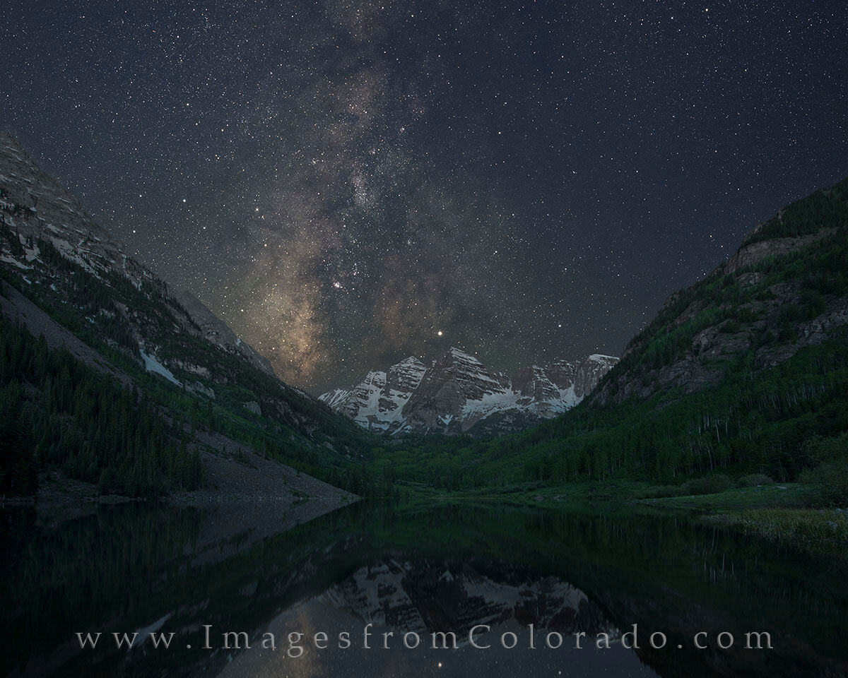 Maroon Bells under the Milky Way 2 From Maroon Lake in the Maroon Bells Wilderness, ths is the Milky Way rising over this beautiful Colorado landscape around 3:...