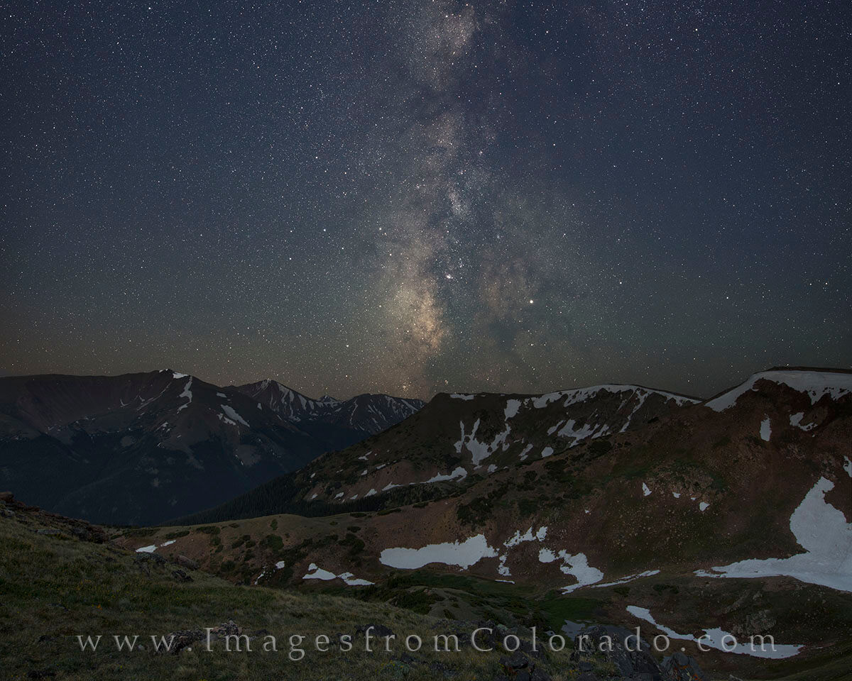 Milky Way from Berthoud Pass 2 The Milky Way shines in the early morning hours over the Colorado Rocky Mountains. This view faces southwest from the Continental...