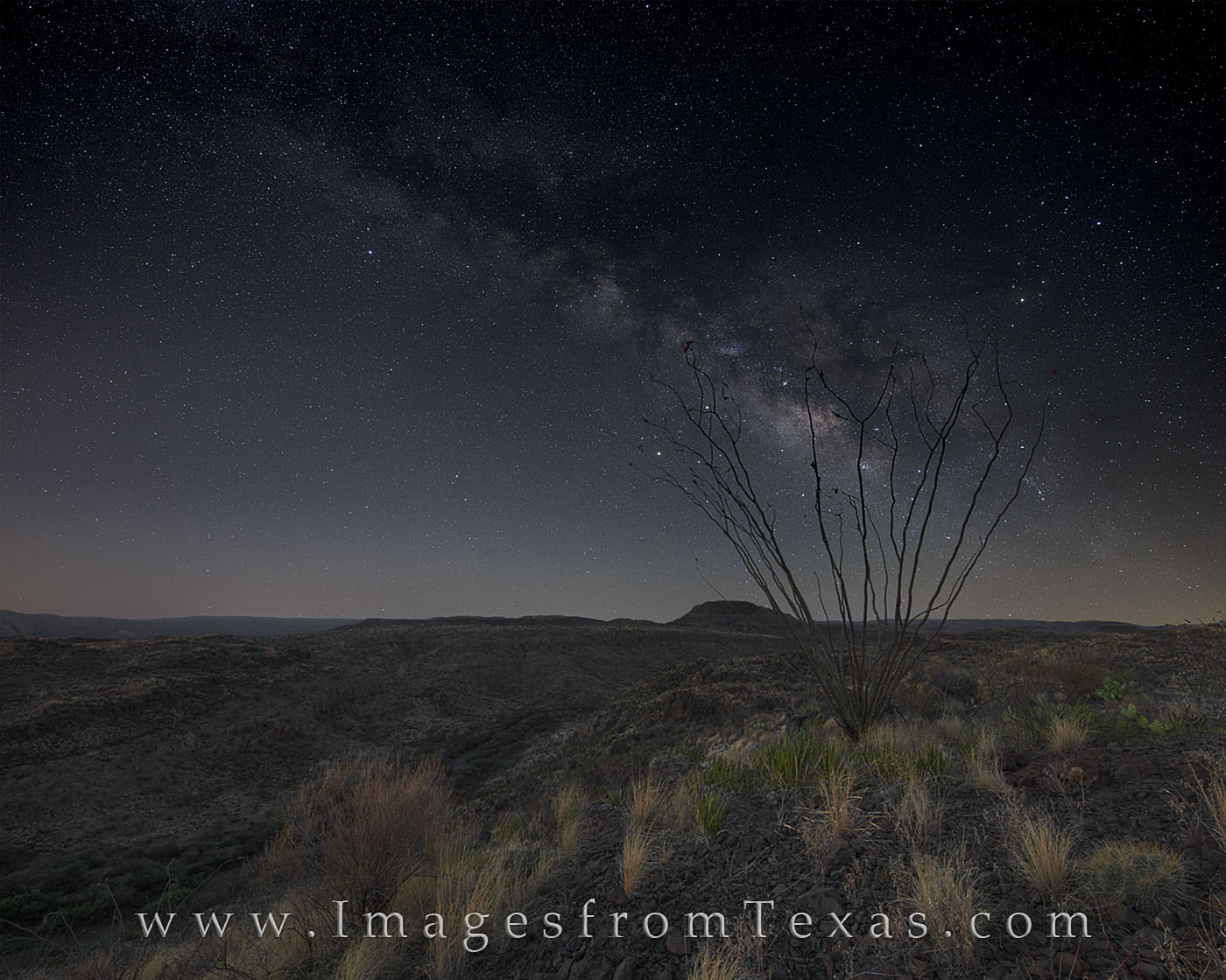 Milky Way over Fresno Creek 1 On a cloudless night, the Milky Way rolls across the sky in the remote reaches of Big Bend Ranch State Park. This area consists...