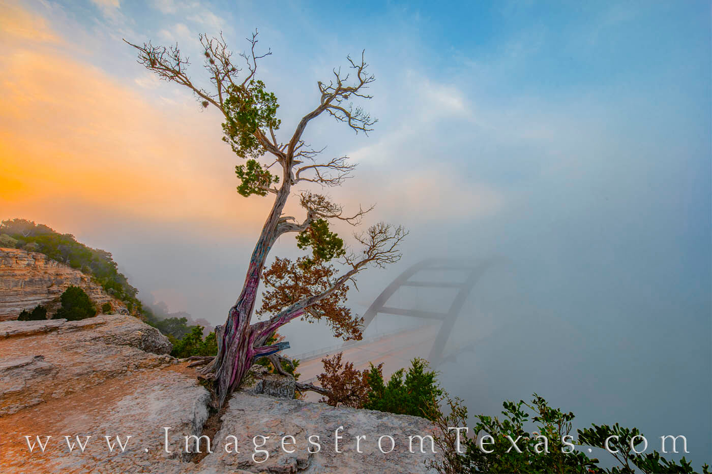 Morning Light and Fog at Pennybacker 122-1 The light was surreal above the 360 Bridge (Pennybacker Bridge) on this cold December morning. It seemed the view was constantly...