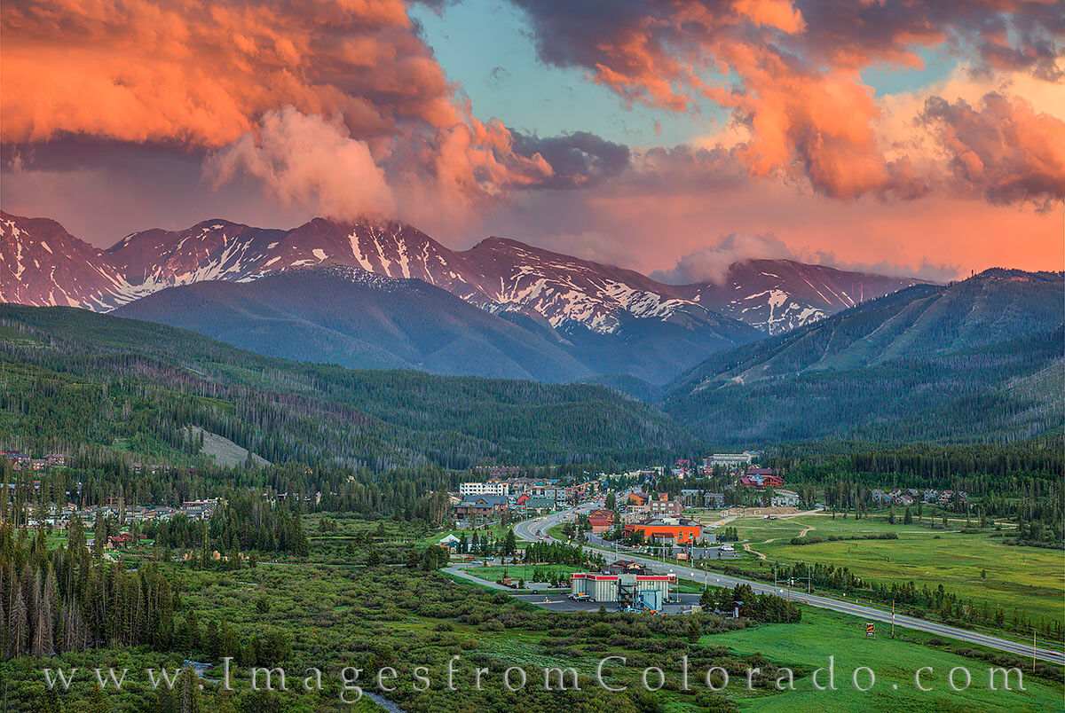 Stormy Sunset near Winter Park, Colorado 704-1 The resort town of Winter Park, Colorado sits in a nice valley in the shadow of several 13,000’ mountains. Here, Parry Peak...