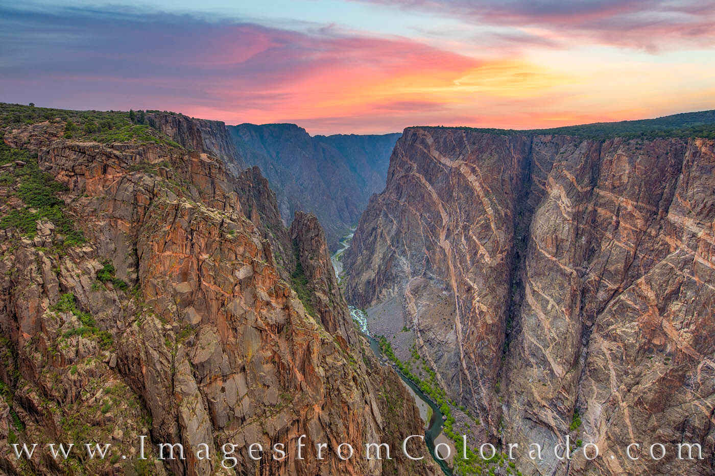 The Painted Wall at Sunset 1 The Painted Wall in the Black Canyon of the Gunnison is one of the most beautiful areas of this national park. The cliffs are...