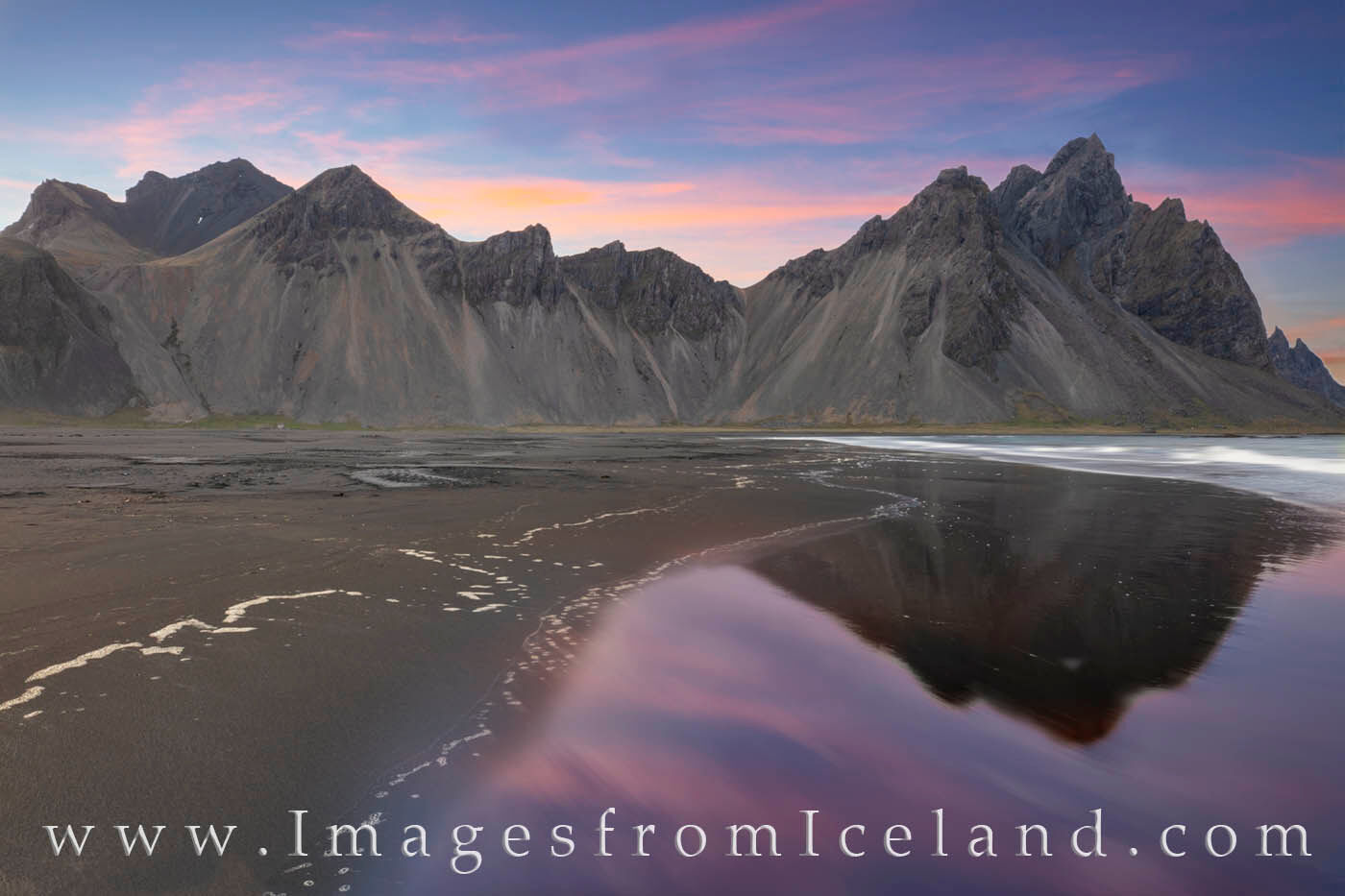 Vestrahorn on a Summer Night 1 Taken after midnight on a cool and breezy summer evening, this photograph shows the iconic Vestrahorn rising up 454 meters into...